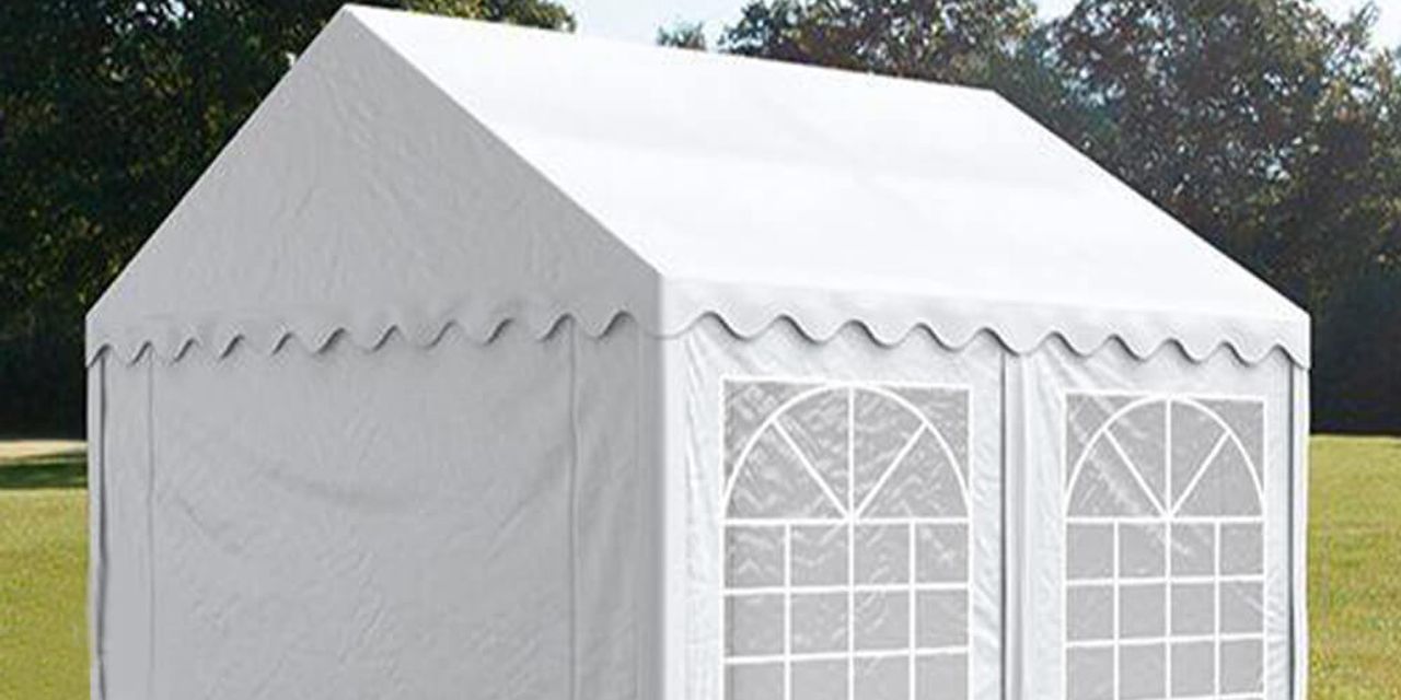 Cort grădină alb premium cu protecție UV Delta 3x4 m