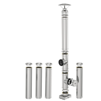 Coș de fum inox profesional Izonox 6 m x 200 mm pornire de la sol Coș de fum inox profesional Izonox 6 m x 200 mm pornire de la sol