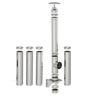 Coș de fum inox profesional Izonox 6 m x 200 mm Suspendat consolă Coș de fum inox profesional Izonox 6 m x 200 mm Suspendat consolă