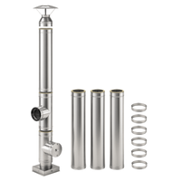 Coș de fum inox 6 m x 200 mm, profesional Izonox CeraPro, Pornire de la sol Coș de fum inox 6 m x 200 mm, profesional Izonox CeraPro, Pornire de la sol