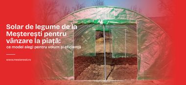 Solar de legume de la Meșterești pentru v&acirc;nzare la piață: ce model alegi pentru volum și eficiență