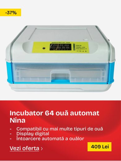Incubator 64 ouă automat Nina