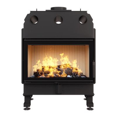 Focar șemineu Saven din oțel cu sticlă standard 80х50 cm, 16,8 kW