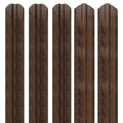 Șipcă metalică gard Lucius 0,5 mm x 11,5 cm Mahon multi-gloss (RAL 8016) + CADOU Șuruburi 1.9 m