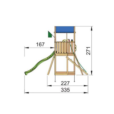 Loc de joacă Jungle Gym - Turn Hut + Modul Bridge