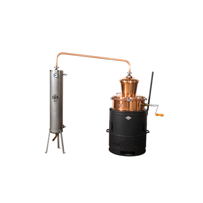 Cazan țuică 100 L Agent, basculant cu amestecător manual + vas răcire + Cadou Accesorii