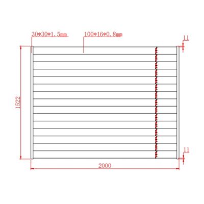 Panou gard aluminiu tip jaluzea Deluxe Line 2000 x 1500 mm Gri antracit RAL 7016