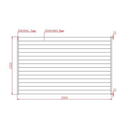 Panou gard aluminiu tip jaluzea Deluxe Line 2500 x 1500 mm Gri antracit RAL 7016