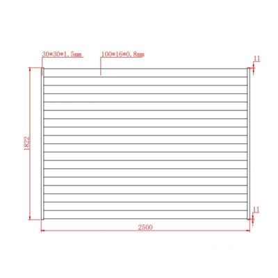 Panou gard aluminiu tip jaluzea Deluxe Line 2500 x 1800 mm Gri antracit RAL 7016