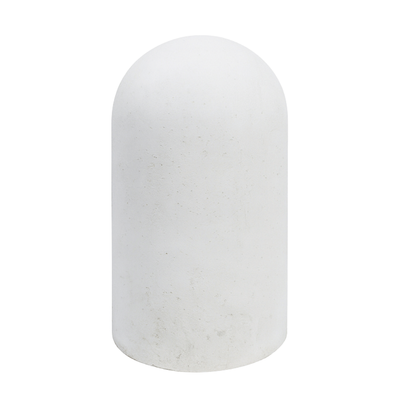 Bolard din beton cu aspect de marmură albă Lapis, cilindric, 20x30 cm