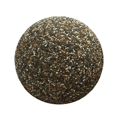 Bolard din beton cu aspect de piatră naturală Lapis, sferic, 45 cm