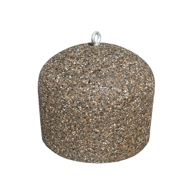 Bolard din beton cu aspect de piatră Lapis, cilindric, 50 cm