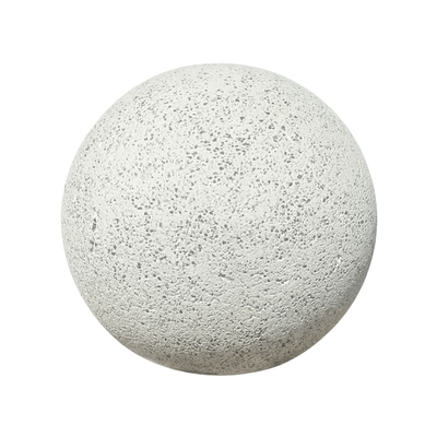 Bolard din beton cu aspect de marmură albă Lapis, sferic, 45 cm