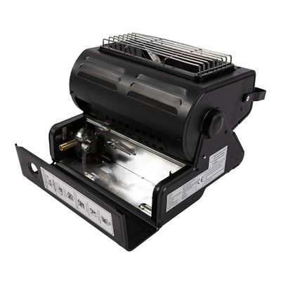 Aragaz portabil camping 2 în 1 cu încălzitor Flamino, 1,3 kW, consum 90 g/oră