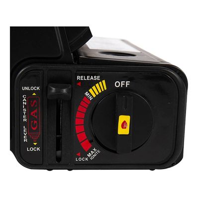 Aragaz portabil camping 2 în 1 cu încălzitor Flamino, 1,3 kW, consum 90 g/oră