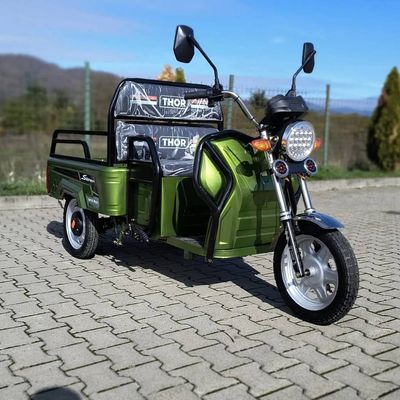 Triciclu electric Thor City Eco 650W, baterie 48V/20Ah, cu benă, fără permis
