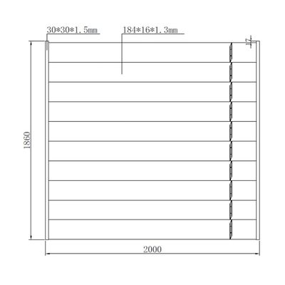 Panou gard aluminiu tip jaluzea Baldur 2000 x 1800 mm Gri antracit RAL 7016