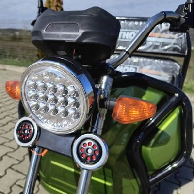Triciclu electric Thor City Eco 650W, baterie 48V/20Ah, cu benă, fără permis