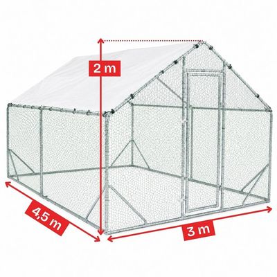 Țarc găini Rico 3x4,5 m din oțel și plasă rabitz, 55,5 kg, 12-13 găini Țarc găini Rico 3x4,5 m din oțel și plasă rabitz, 55,5 kg, 12-13 găini