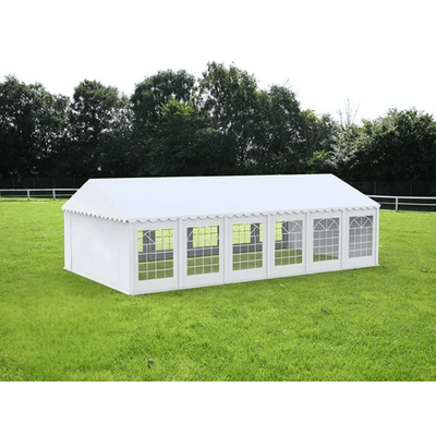 Cort grădină alb premium cu protecție UV Delta 5x12 m
