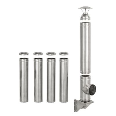 Coș de fum inox 6 m x 180 mm, profesional Izonox CeraPro, Suspendat consolă