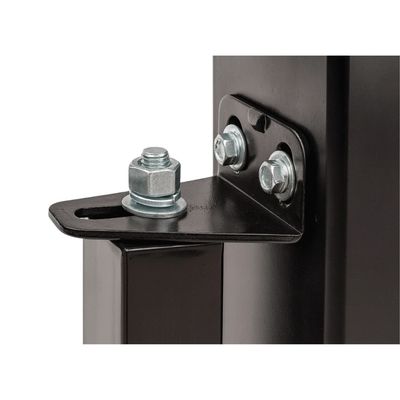 Set porți metalice din aluminiu Nerra Line, Poartă mare 3000 x 1800 mm, Poartă mică 900 x 1800 mm, Negru lucios RAL 9005 