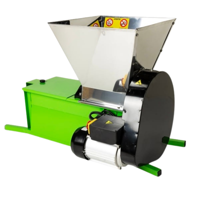 Zdrobitor struguri electric cu desciorchinator Tamar, din inox și aluminiu, 800-1000 kg/h