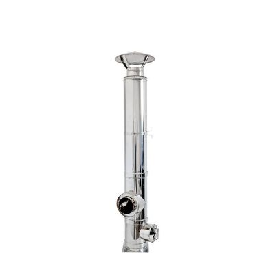 Coș de fum din inox Aden 5 m x 180 mm, așezat pe sol