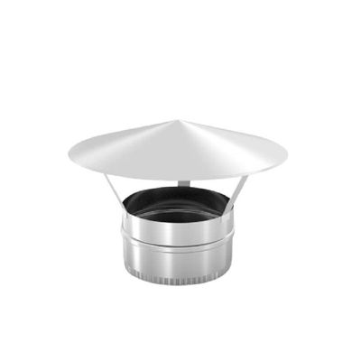 Coș de fum din inox Aden 5 m x 180 mm, așezat pe sol