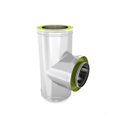 Coș de fum din inox Aden 6 m x 180 mm, așezat pe sol