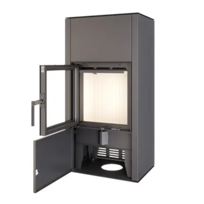 Focar șemineu Saven din oțel cu sticlă Vatra XL 50x50 cm, 8,4 kW