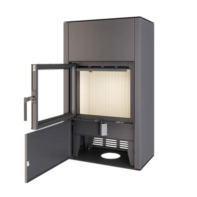 Focar șemineu Saven din oțel cu sticlă Vatra XXL 60x50 cm, 10,2 kW