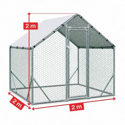 Țarc găini Rico 2x2 m din oțel și plasă rabitz, 31 kg, 6-8 găini