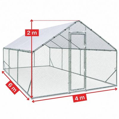 Țarc găini Rico 4x6 m din oțel și plasă rabitz, 89,5 kg, 20-24 găini + CADOU Țarc găini Rico 4x6 m din oțel și plasă rabitz, 89,5 kg, 20-24 găini + CADOU