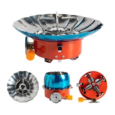 Aragaz camping pliabil Flamix,  2800 W, compatibil rezervă gaz spray