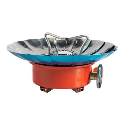 Aragaz camping pliabil antivânt Flamix,  2800 W, compatibil rezervă gaz spray