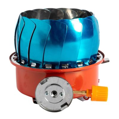 Aragaz camping pliabil antivânt Flamix,  2800 W, compatibil rezervă gaz spray