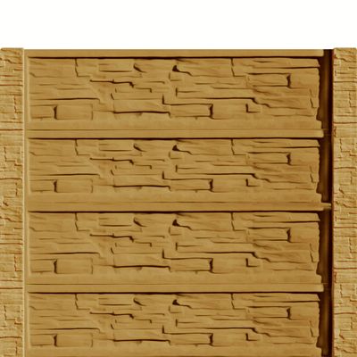Gard beton Industrial Victorian stâlpi cu model piatră 2 m