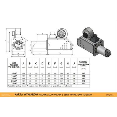 Arzător peleți + sneck + controler Eco Palnik VIP RK 20 kW