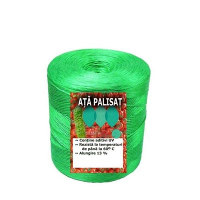 Ață palisare legume UV Andes 1800 m, verde + clipsuri