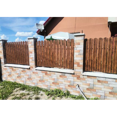 Șipcă metalică gard Lucius 0,4 mm x 11,5 cm Nuc multi-gloss + CADOU Șuruburi 1.2 m