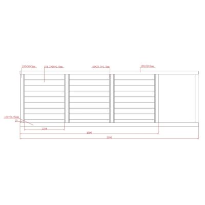 Poartă autoportantă metalică din aluminiu Baldur 5800 x 1800 mm, Maro RAL 8017