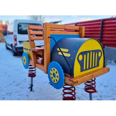 Balansoar copii pe arcuri Mașinuță cu două locuri