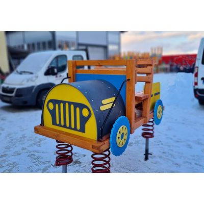 Balansoar copii pe arcuri Mașinuță cu două locuri