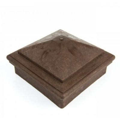 Capac stâlp HDPE Juan 9x9 cm Lucios Maro închis