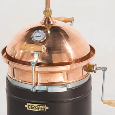 Cazan țuică 35 L hobby Stanley cu amestecător manual și focar pe combustibil solid
