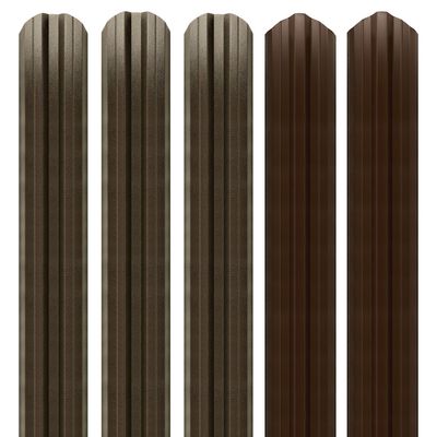 Șipcă metalică gard Lucius 0,45 mm x 11,5 cm Maro închis mat (RAL 8019) spate, lucios față + CADOU Șuruburi 1.9 m
