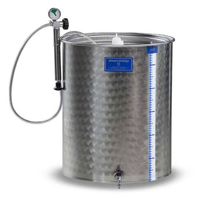 Cisternă inox Asconi 250 L, depozitare / fermentare + Cadou Accesorii