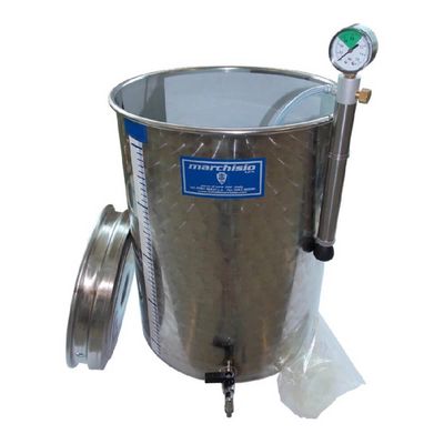 Cisternă inox Asconi 250 L, depozitare / fermentare + Cadou Accesorii
