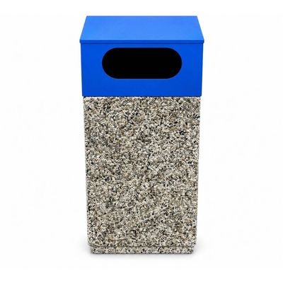 Coș gunoi stradal selectiv stradal din beton cu aspect piatră Lapis